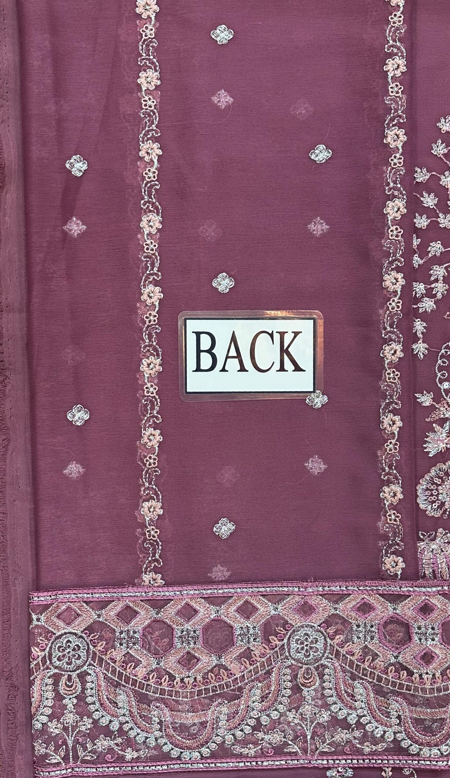 Ramsha - Semi Pure Embroidered Chiffon Suit - Image 10