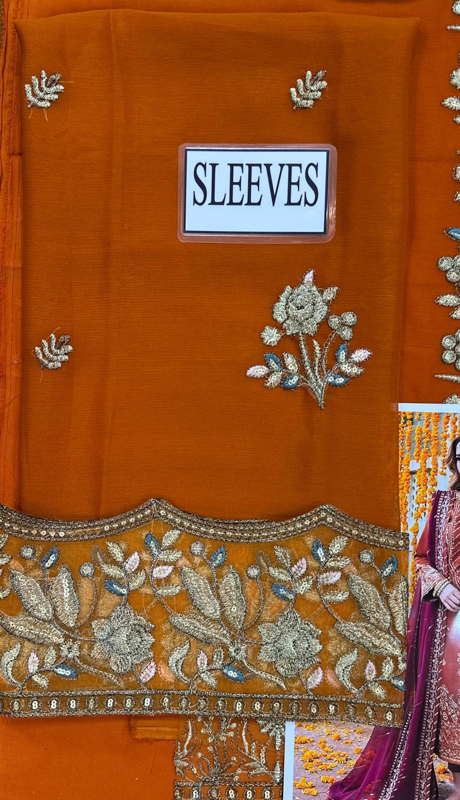 Asim Jofa - Embroidered & Sequinned Chiffon Suit - Image 10