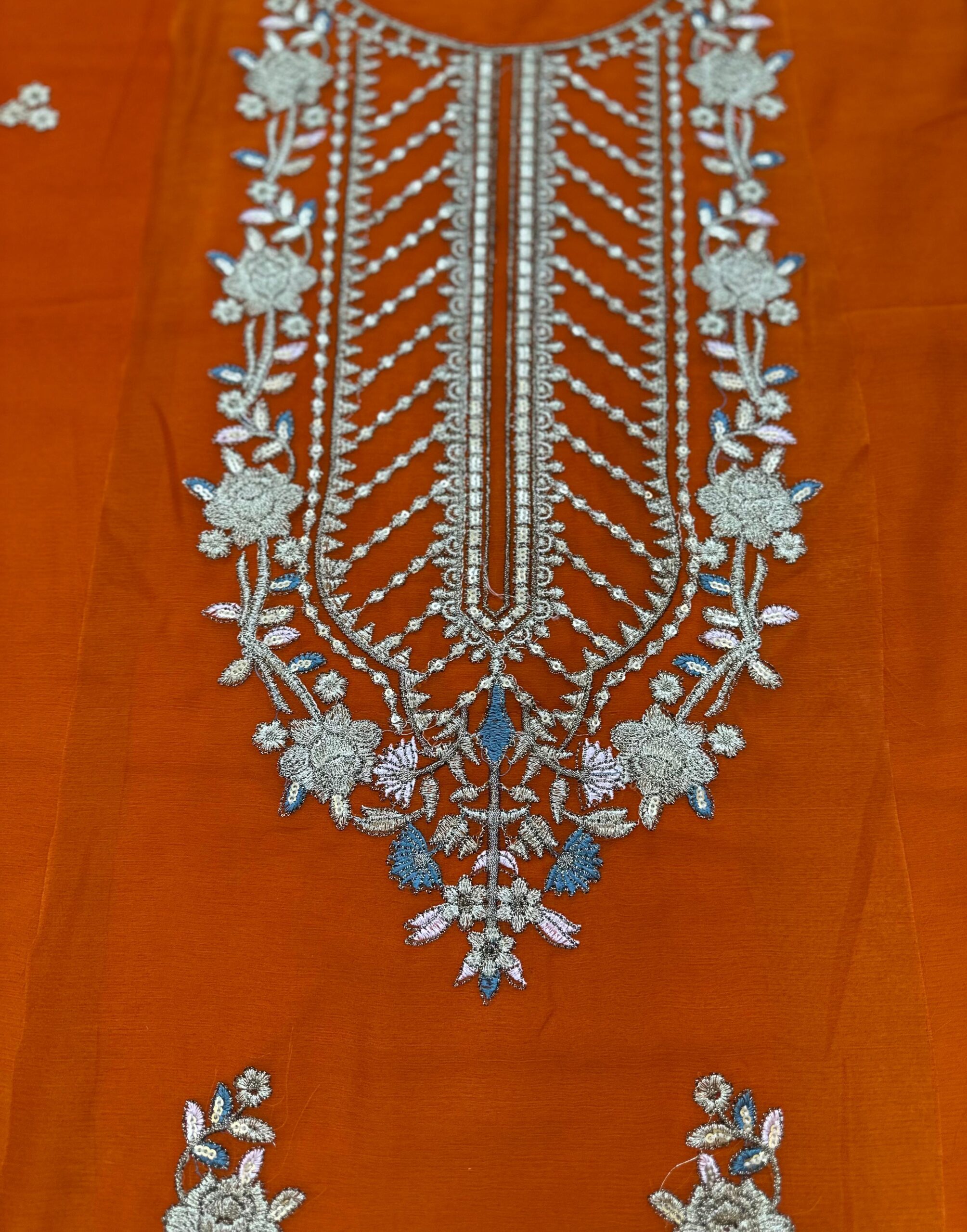 Asim Jofa - Embroidered & Sequinned Chiffon Suit - Image 7