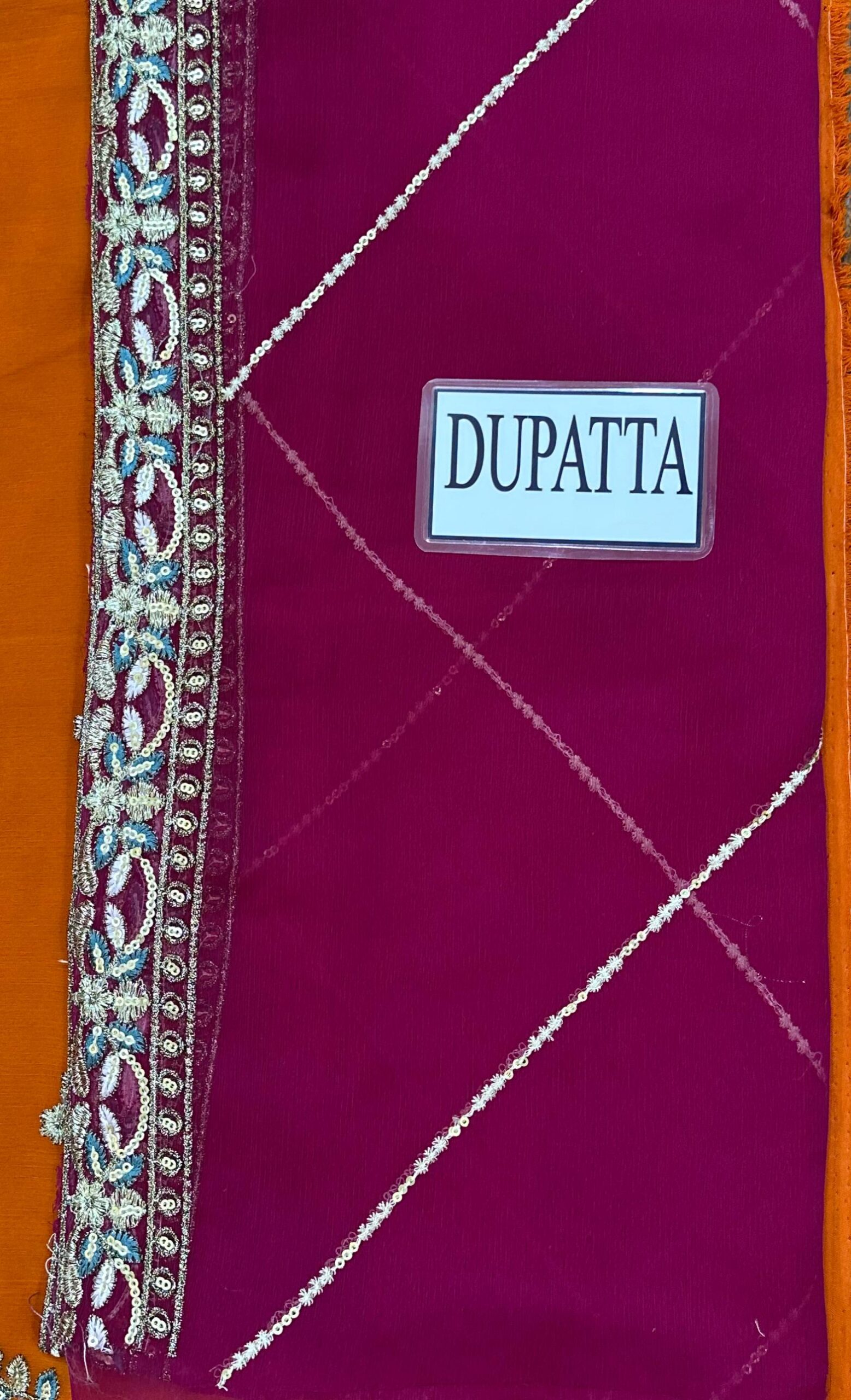 Asim Jofa - Embroidered & Sequinned Chiffon Suit - Image 6