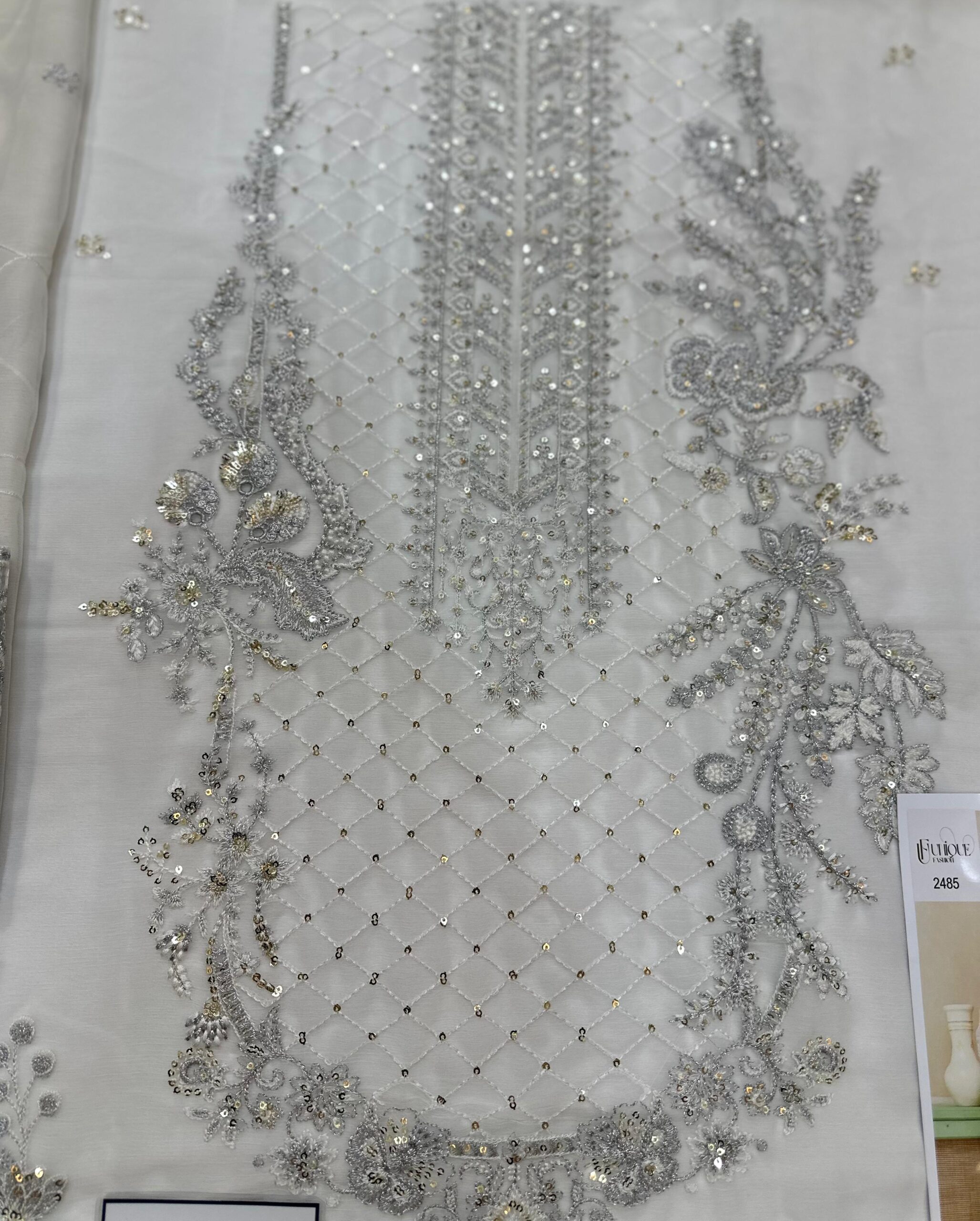 Ramsha - Semi Pure Embroidered Chiffon Suit - Image 10