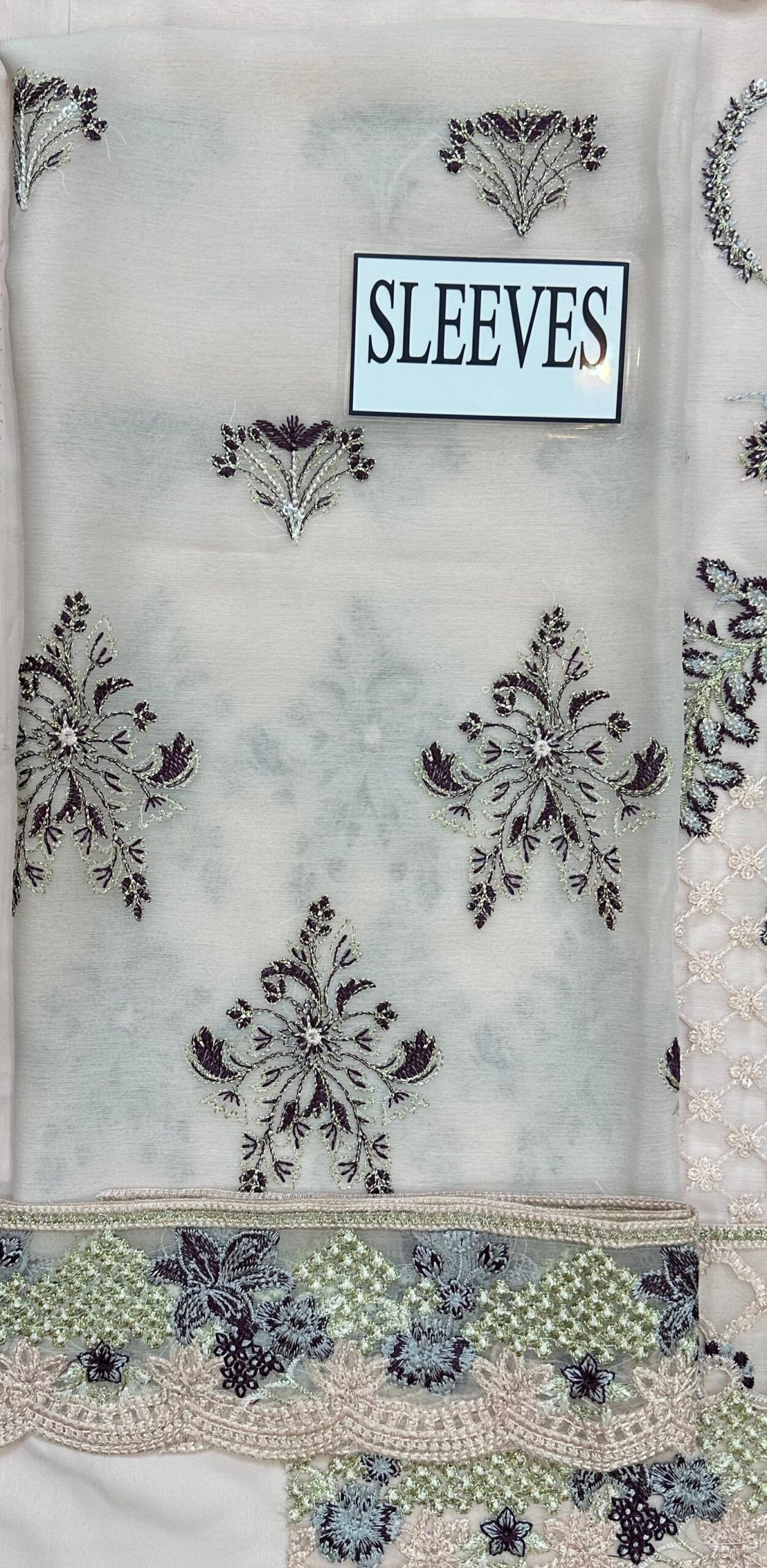 Ramsha - Semi Pure Embroidered Chiffon Suit - Image 7