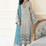 Flossie - Embroidered Chiffon Suit