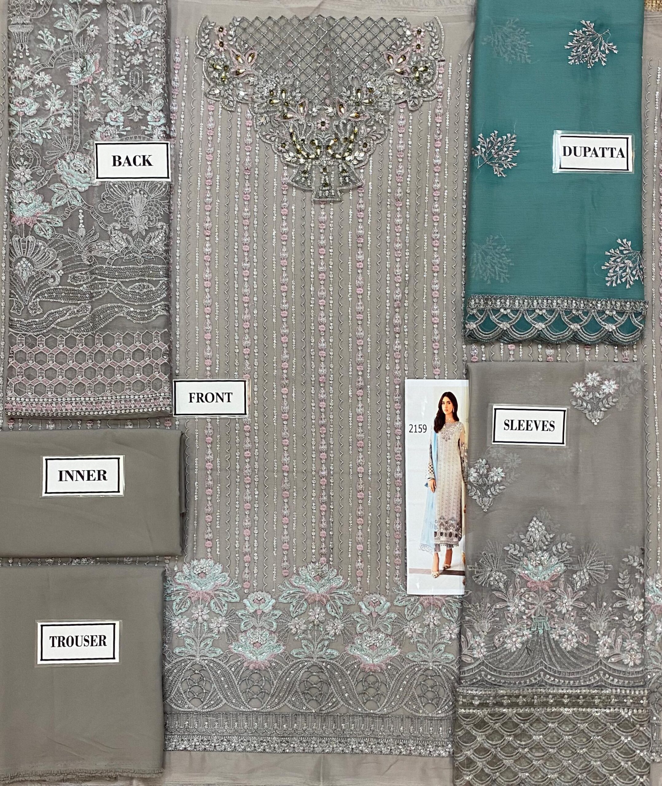 Flossie - Embroidered Chiffon Suit - Image 4