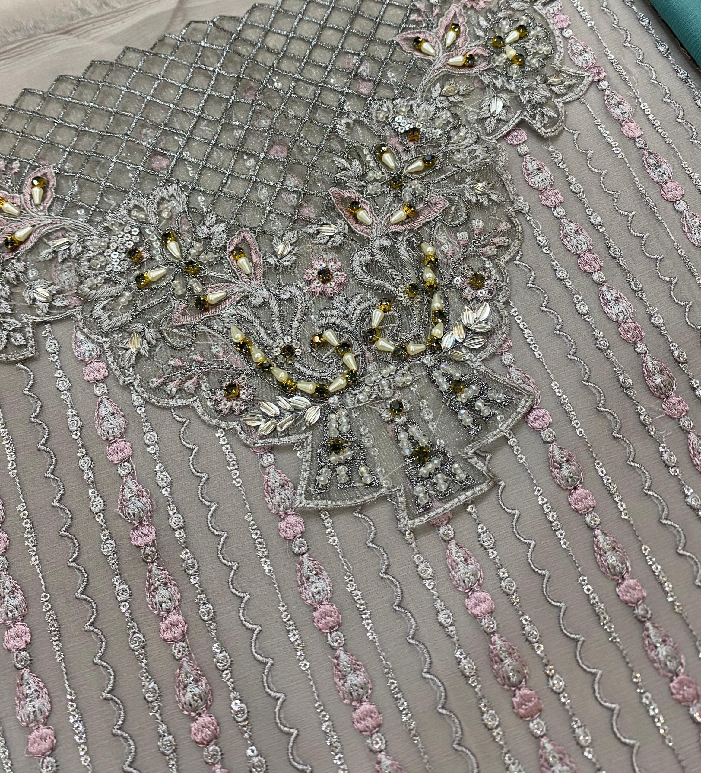 Flossie - Embroidered Chiffon Suit - Image 8