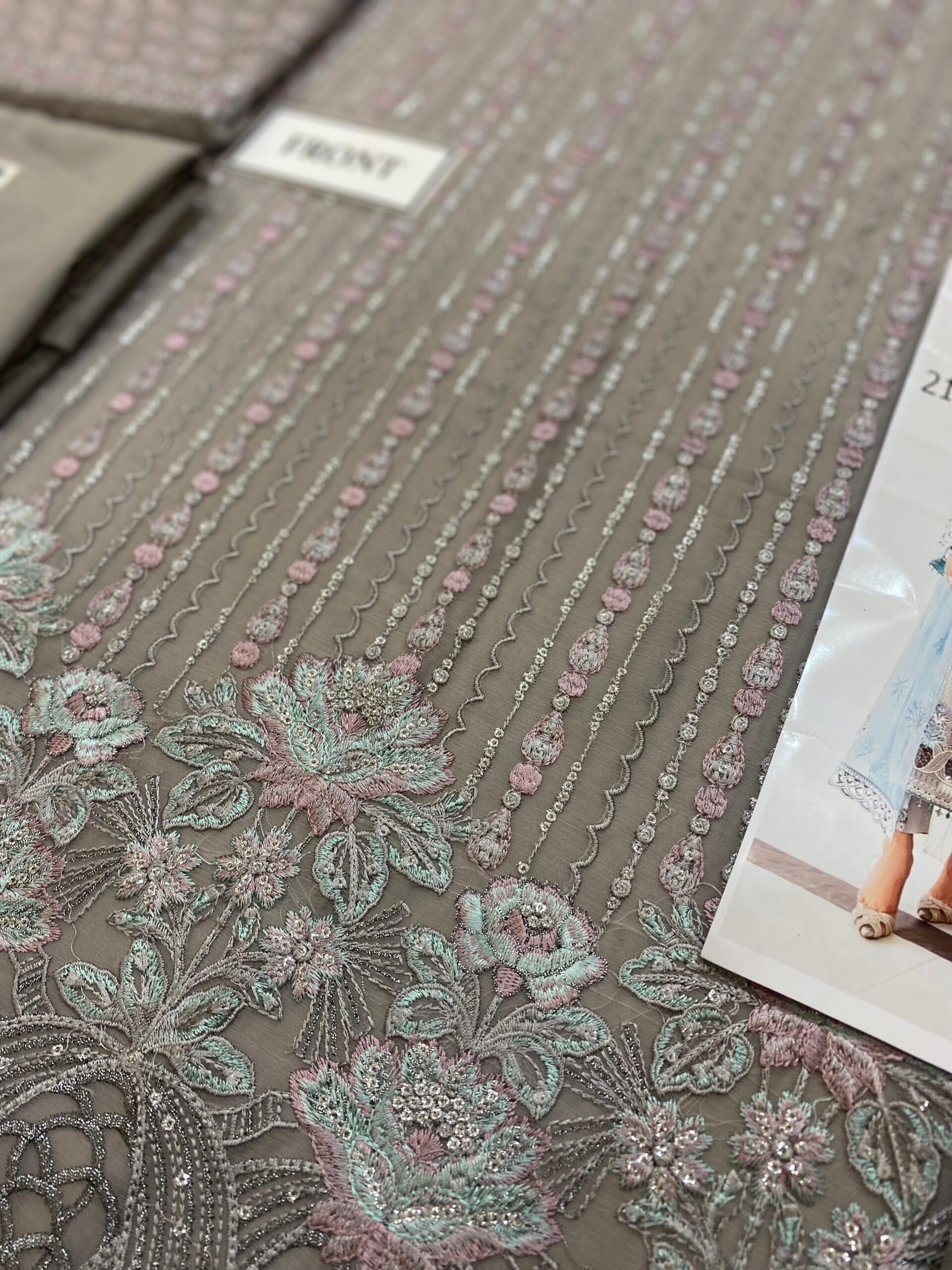 Flossie - Embroidered Chiffon Suit - Image 11