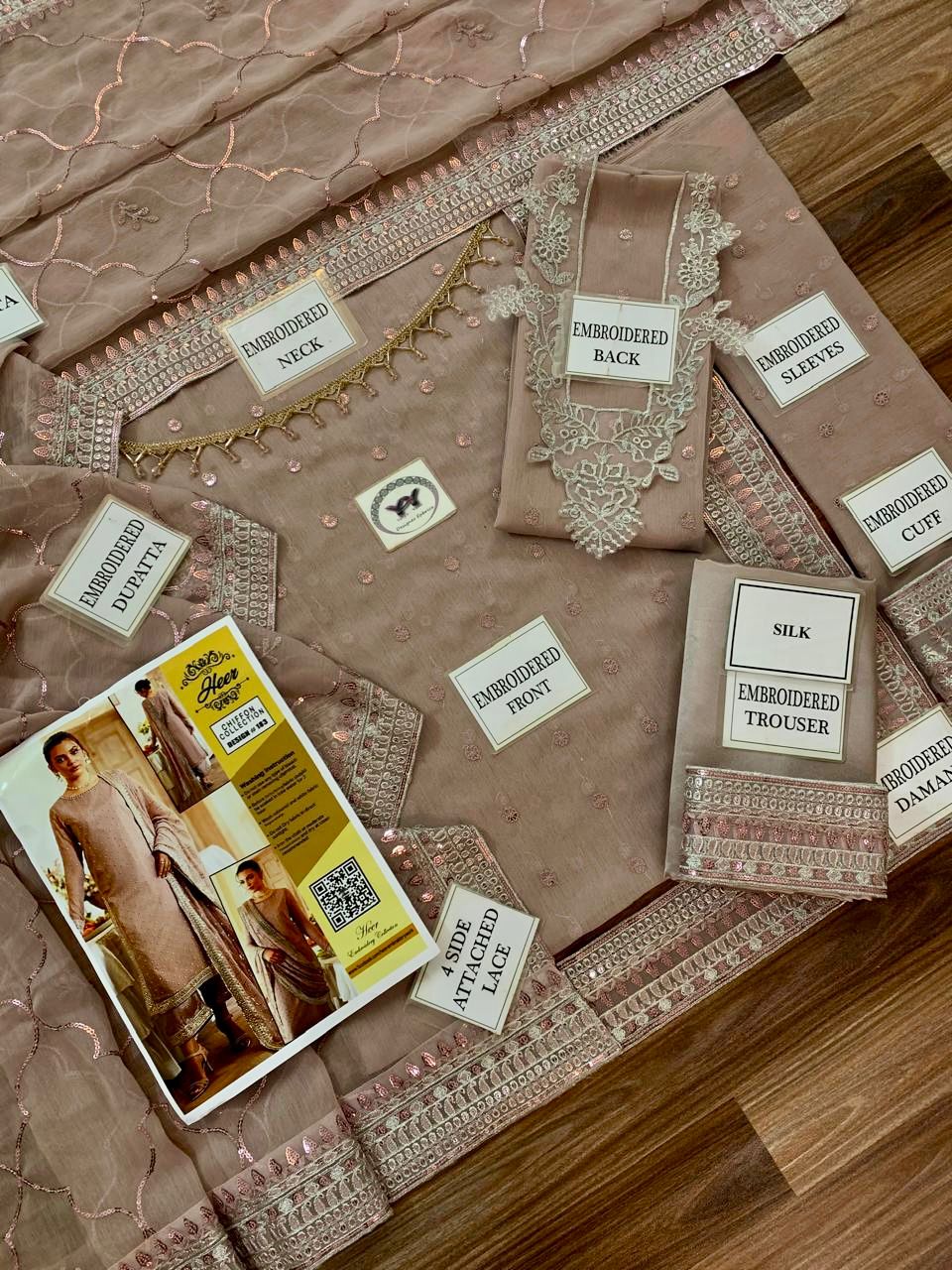 Heer's - Fully Sequence Embroidered Suit - Image 3