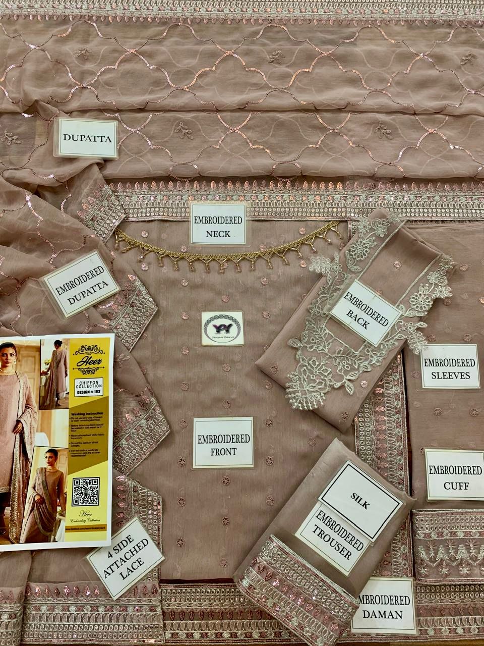 Heer's - Fully Sequence Embroidered Suit - Image 7