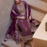 JZ Textiles - Semi Pure Sequence Embroidered Chiffon Suit