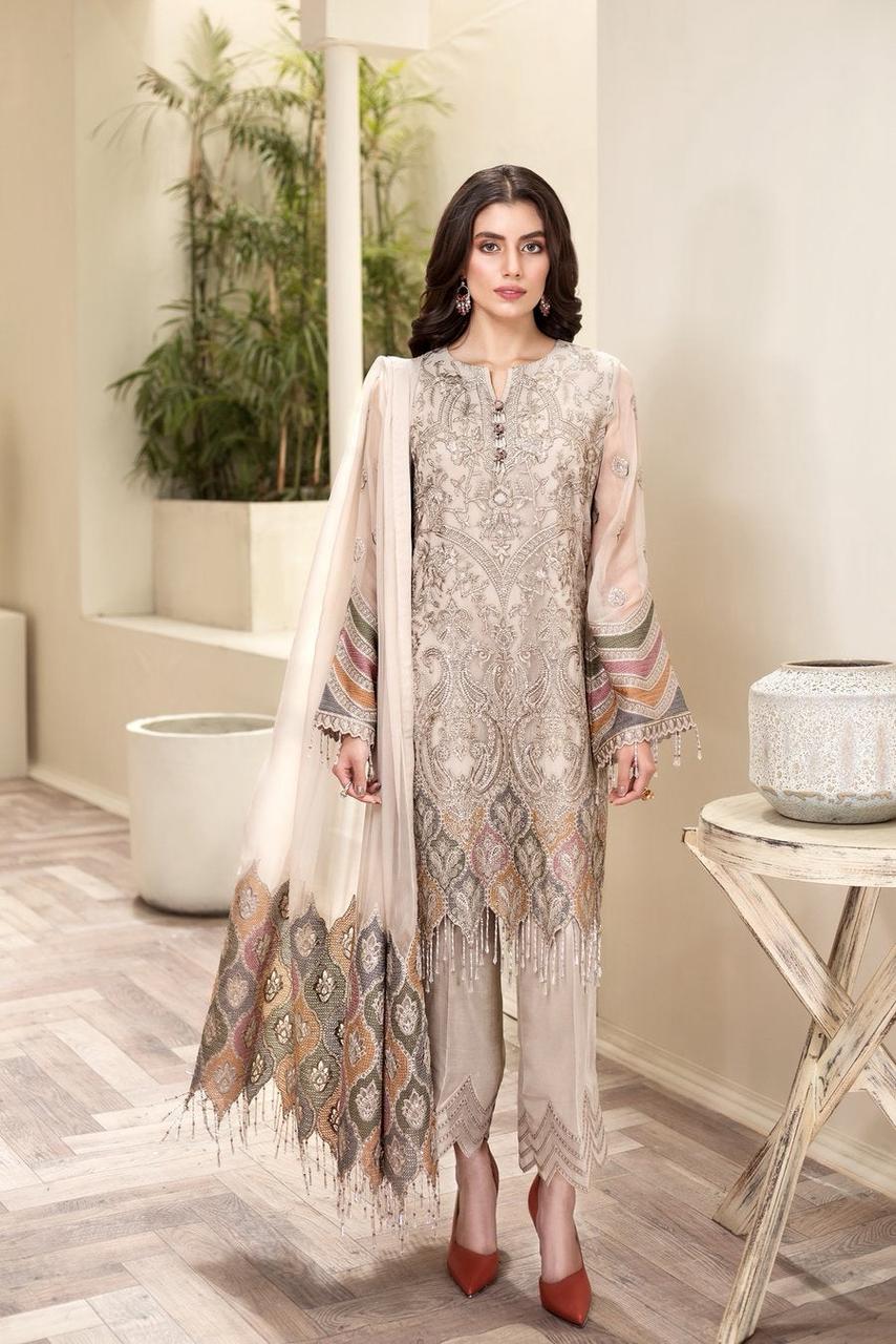 Jazmin - Embroidered Chiffon Suit