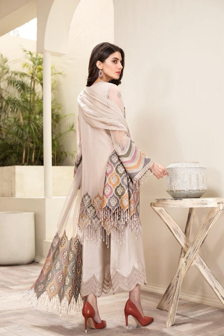 Jazmin - Embroidered Chiffon Suit - Image 4
