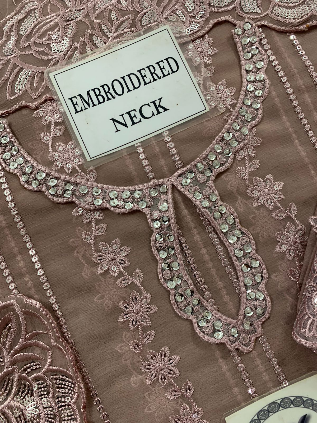 Cross Stitch - Bamber Embroidered Chiffon Suit - Image 6