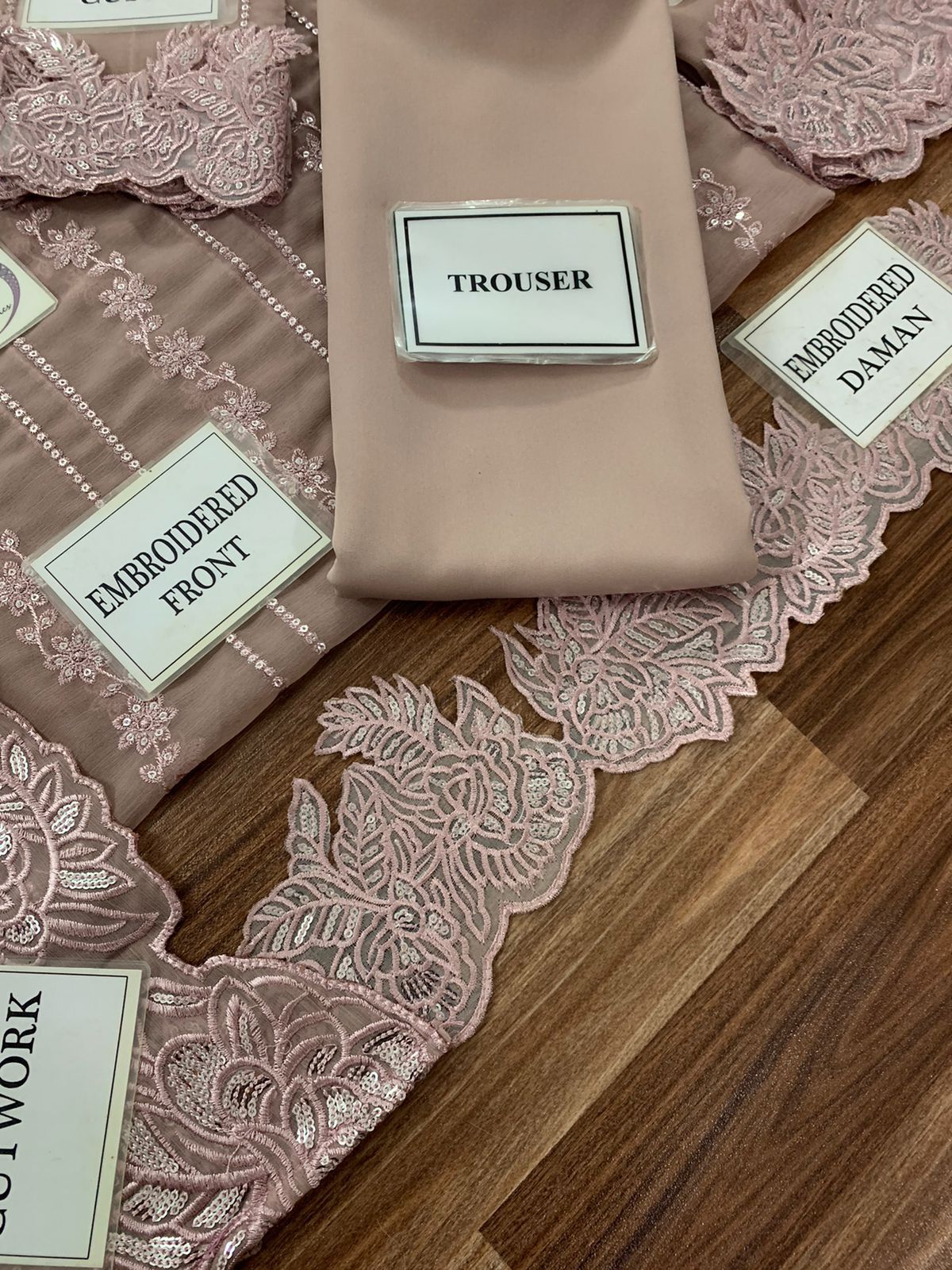 Cross Stitch - Bamber Embroidered Chiffon Suit - Image 12