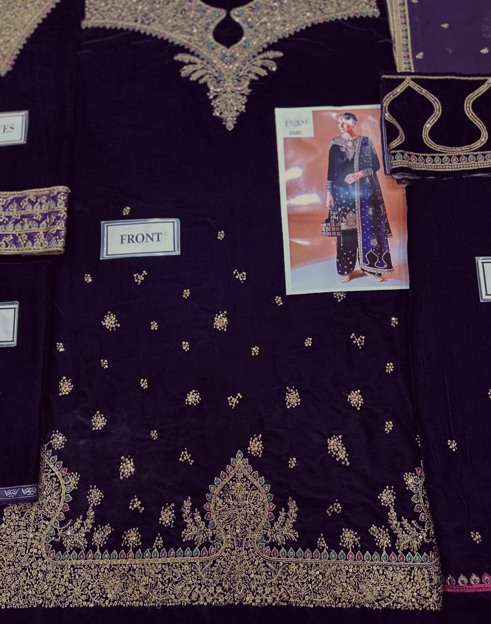 Jazmin - Embroidered Velvet Suit - Image 8