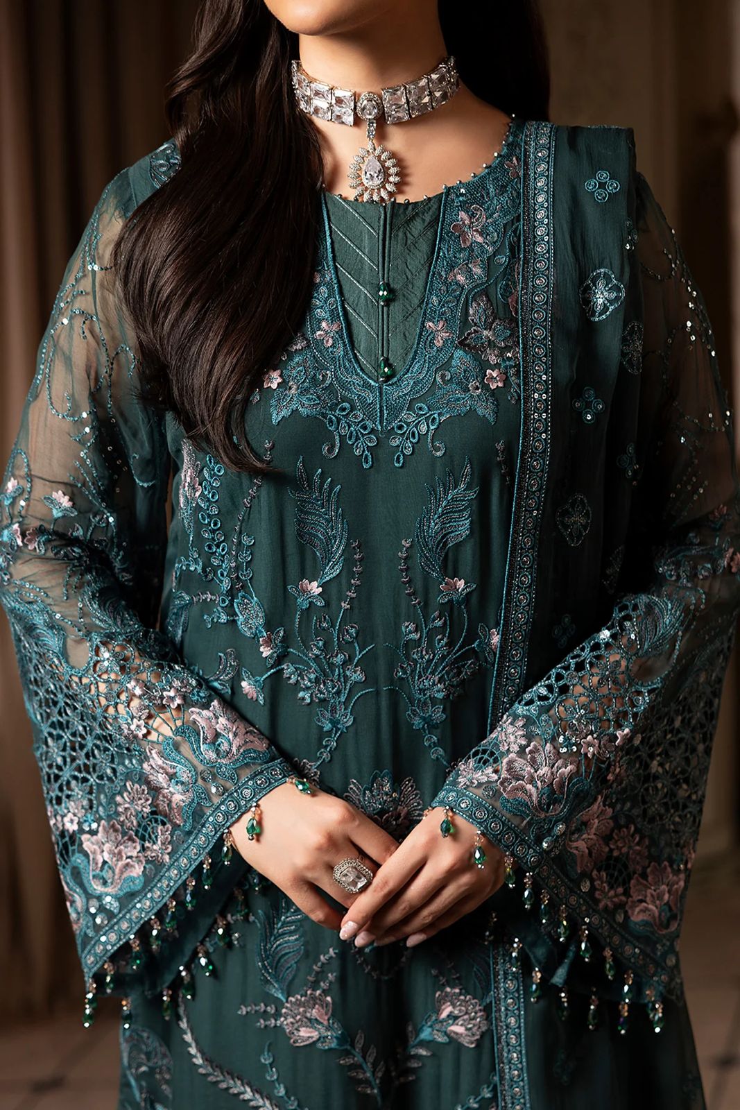 Laavish - Semi Pure Embroidered Chiffon - Image 3