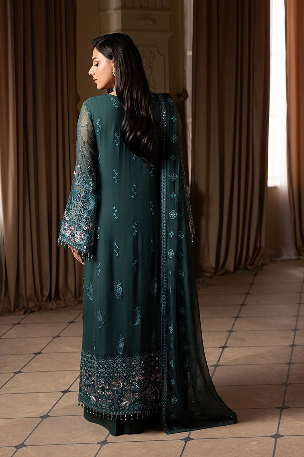 Laavish - Semi Pure Embroidered Chiffon - Image 4