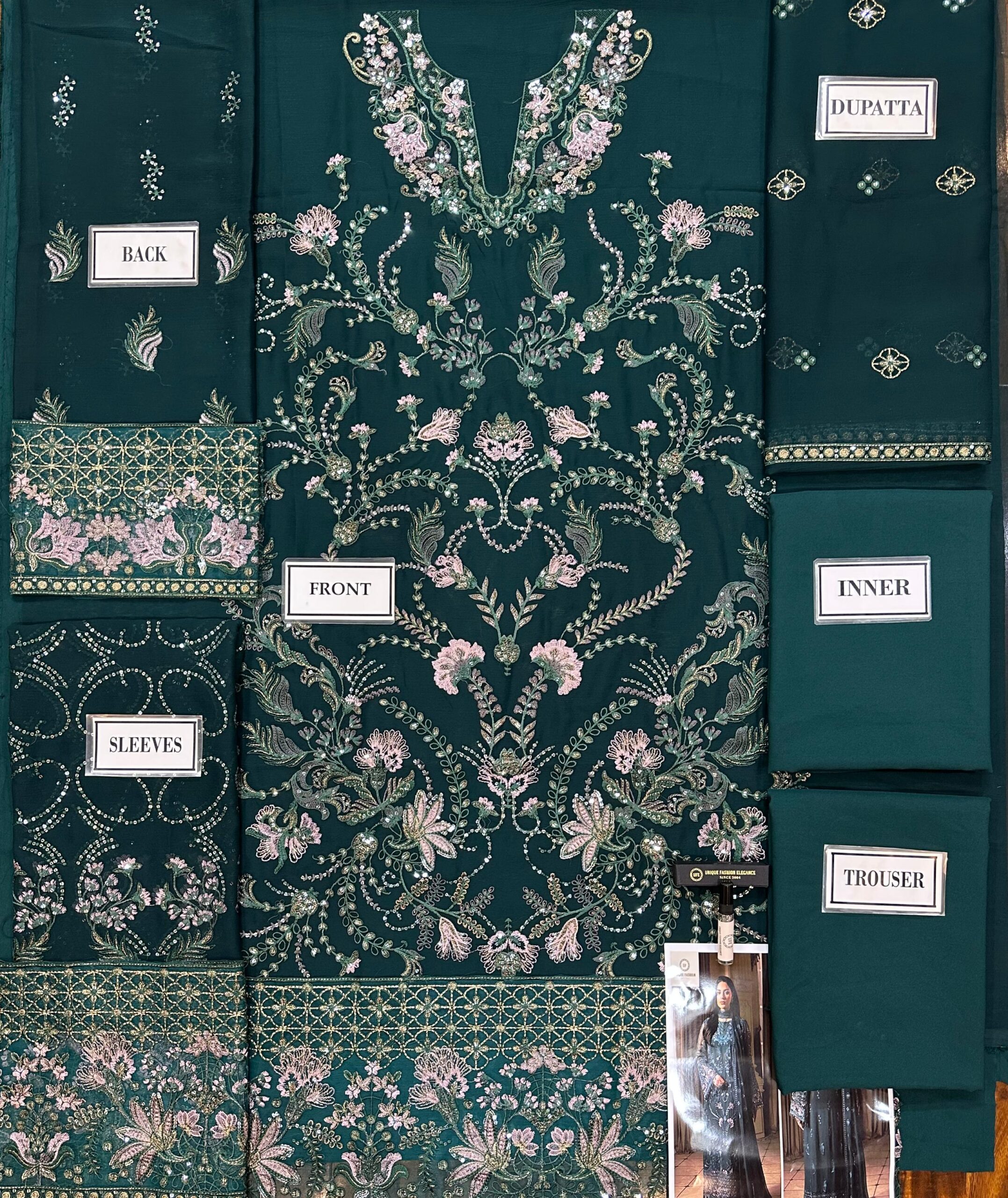 Laavish - Semi Pure Embroidered Chiffon - Image 5