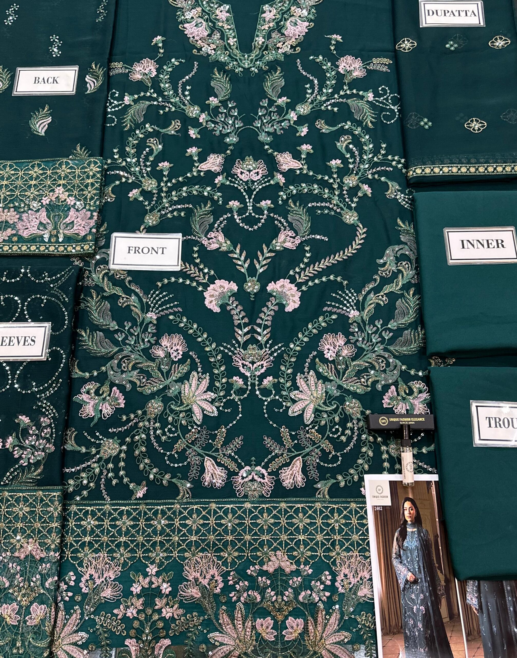 Laavish - Semi Pure Embroidered Chiffon - Image 8