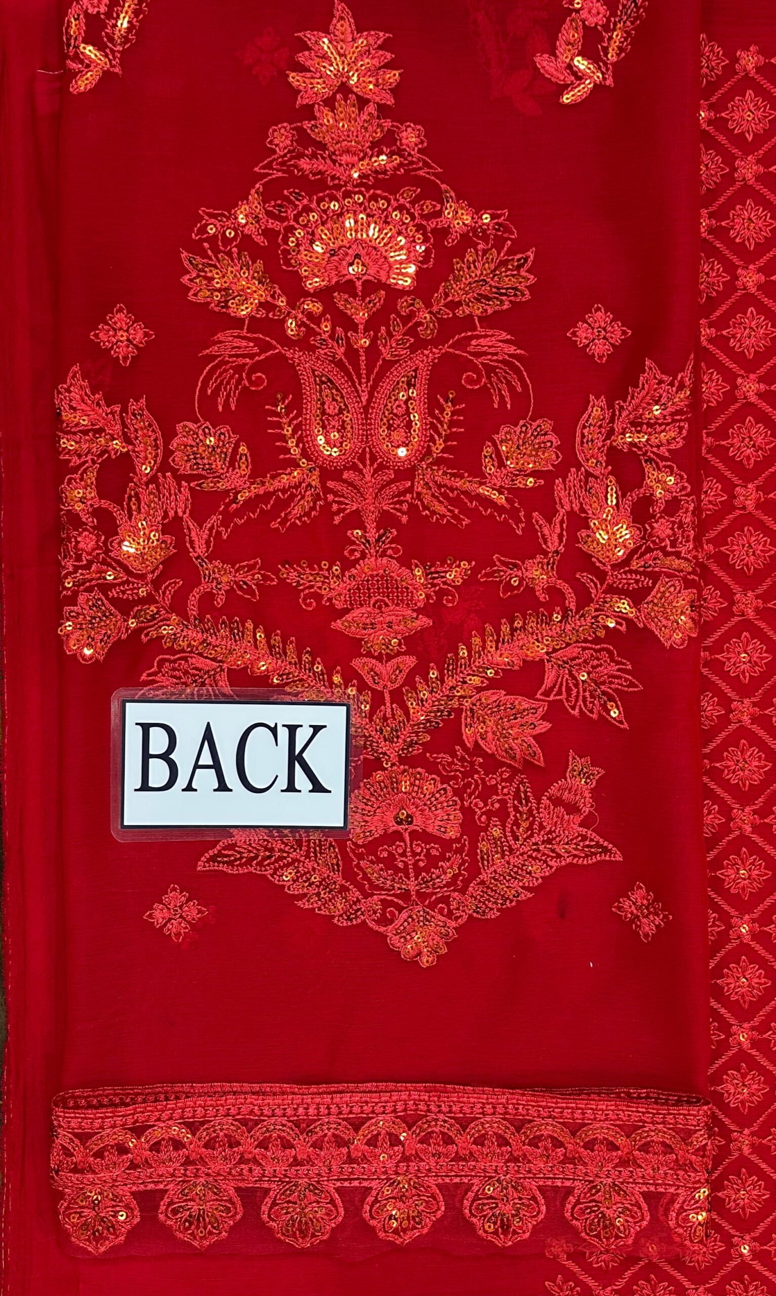 Iznik - Embroidered Chiffon Suit - Image 5