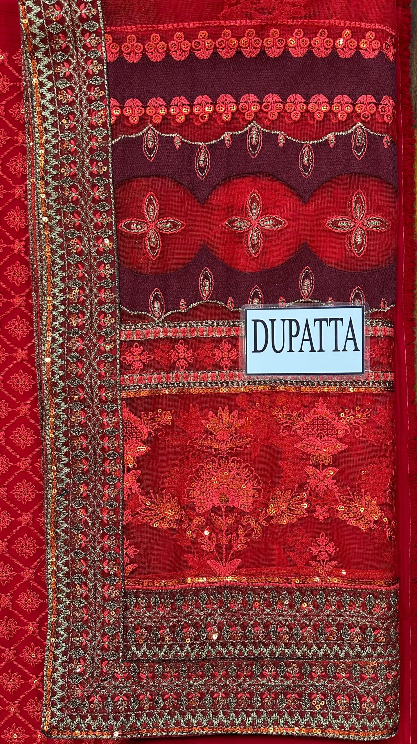 Iznik - Embroidered Chiffon Suit - Image 6