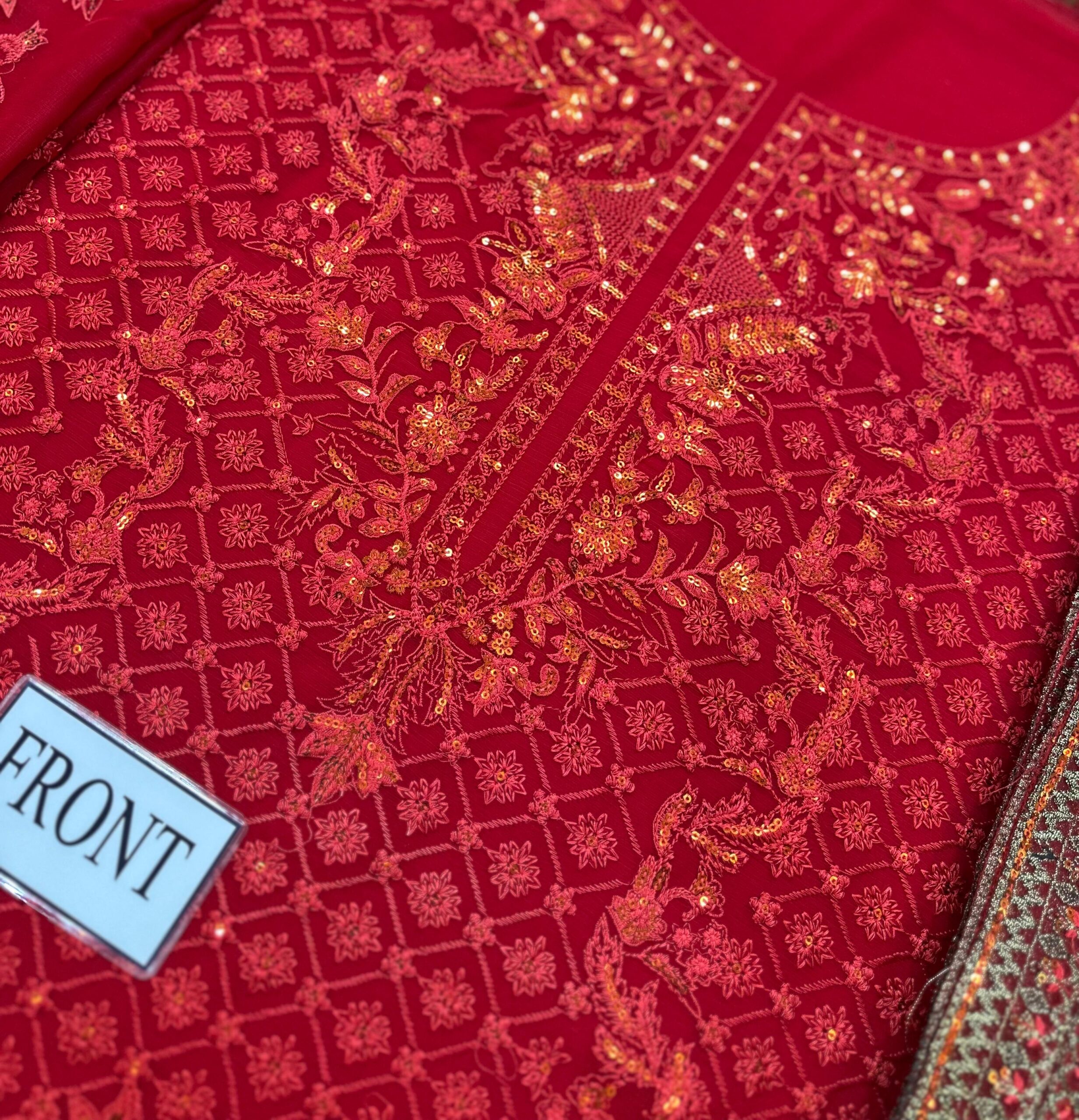 Iznik - Embroidered Chiffon Suit - Image 8