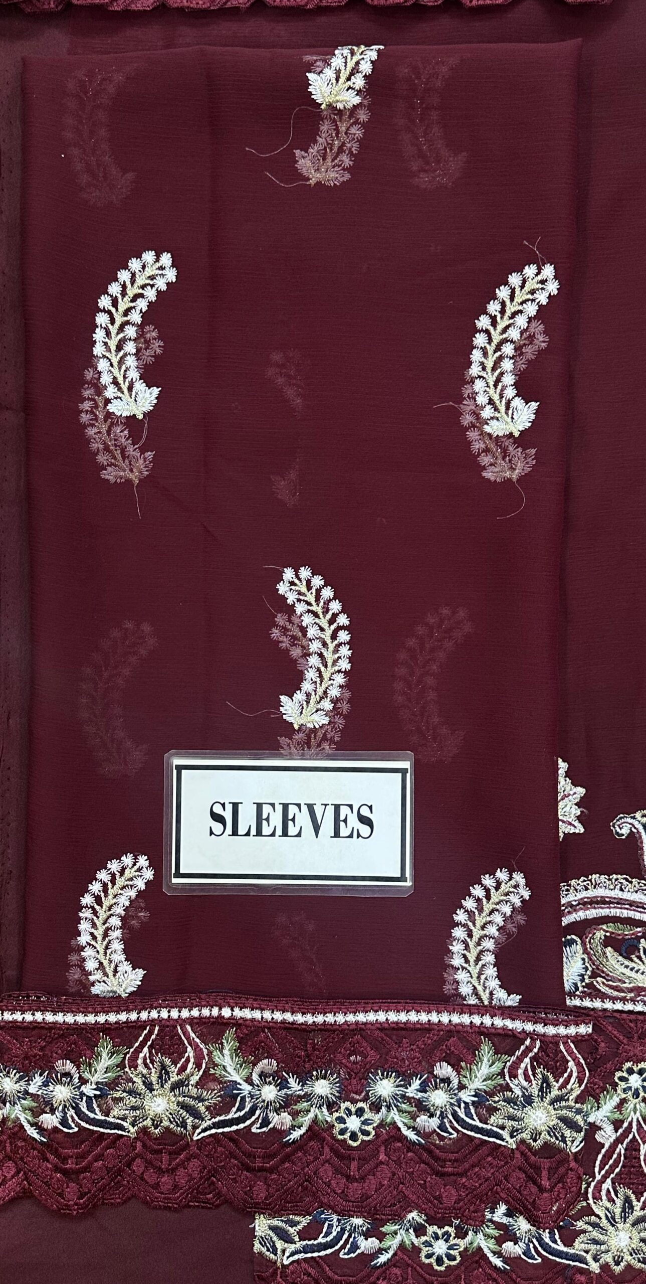 Ramsha - Semi Pure Embroidered Chiffon Suit - Image 8