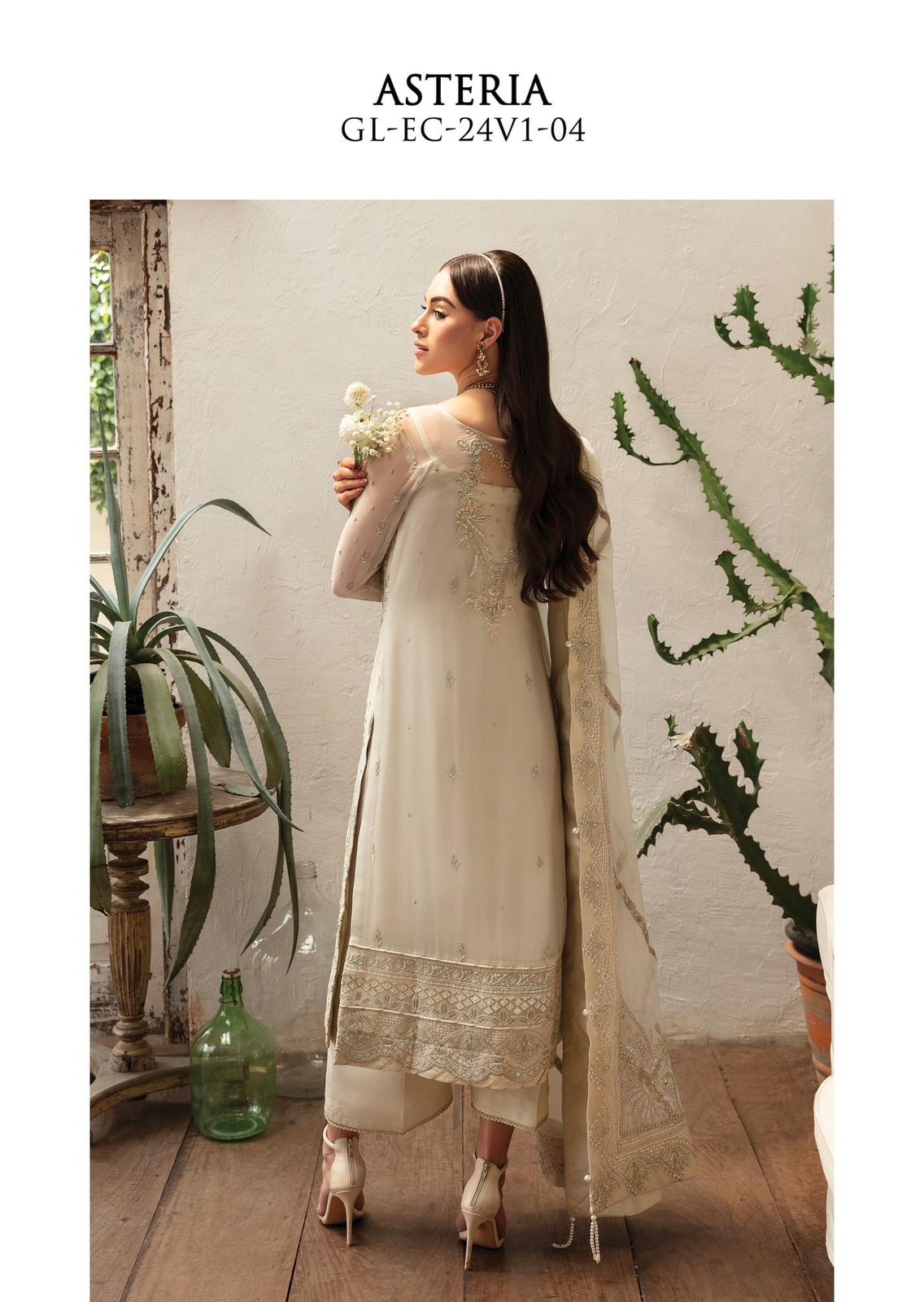 Gulaal - Embroidered & Sequinned Chiffon Suit - Image 5