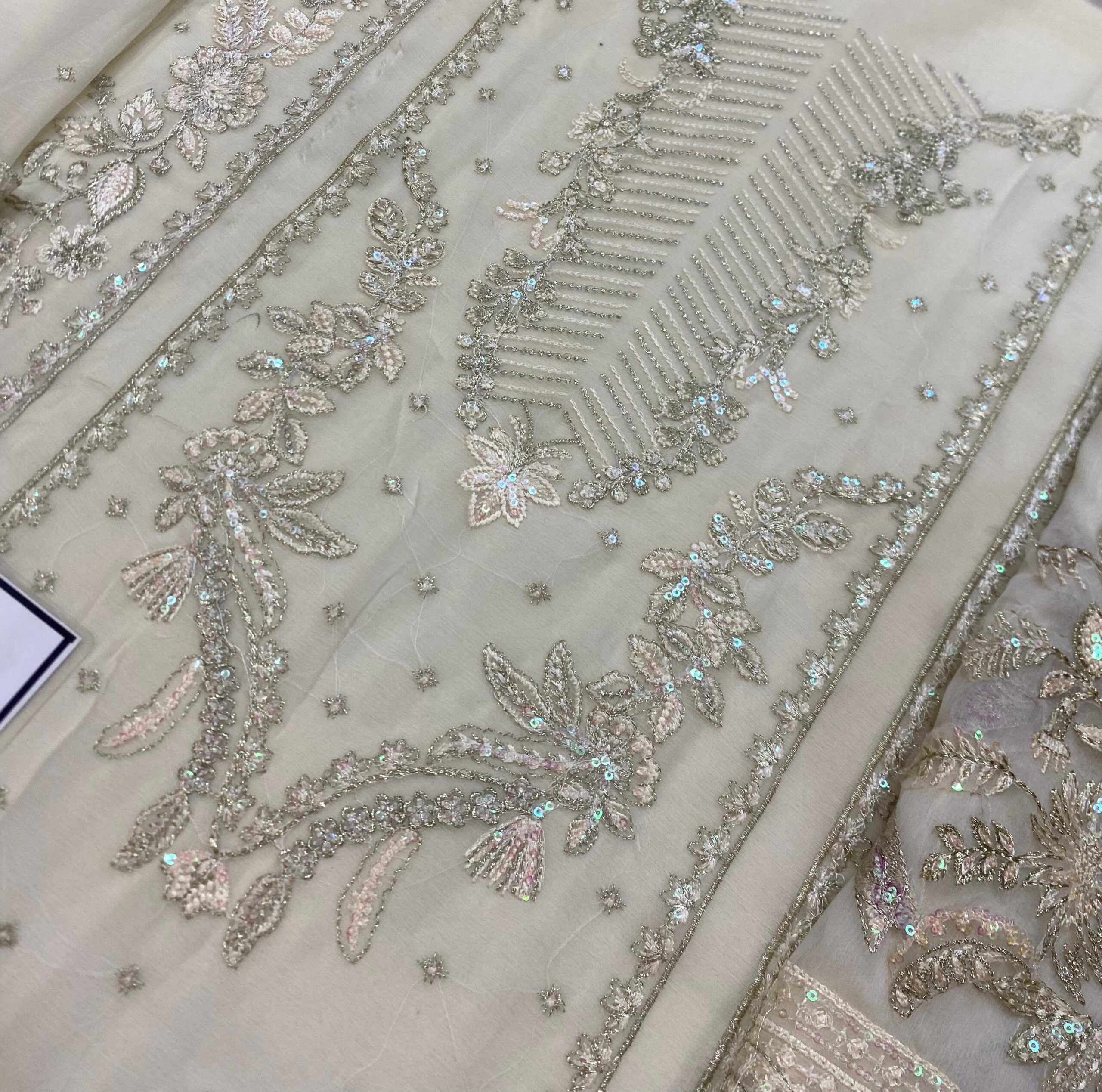 Gulaal - Embroidered & Sequinned Chiffon Suit - Image 7