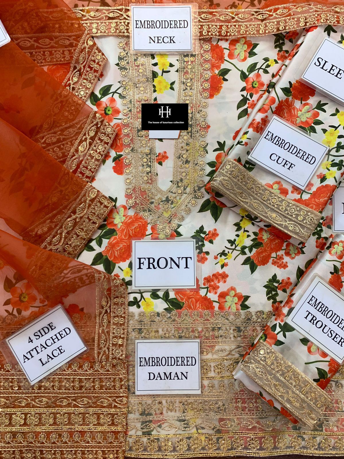 Sheenora - Digital Print Silk Embroidered Suit - Image 3