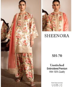 Sheenora - Digital Print Silk Embroidered Suit