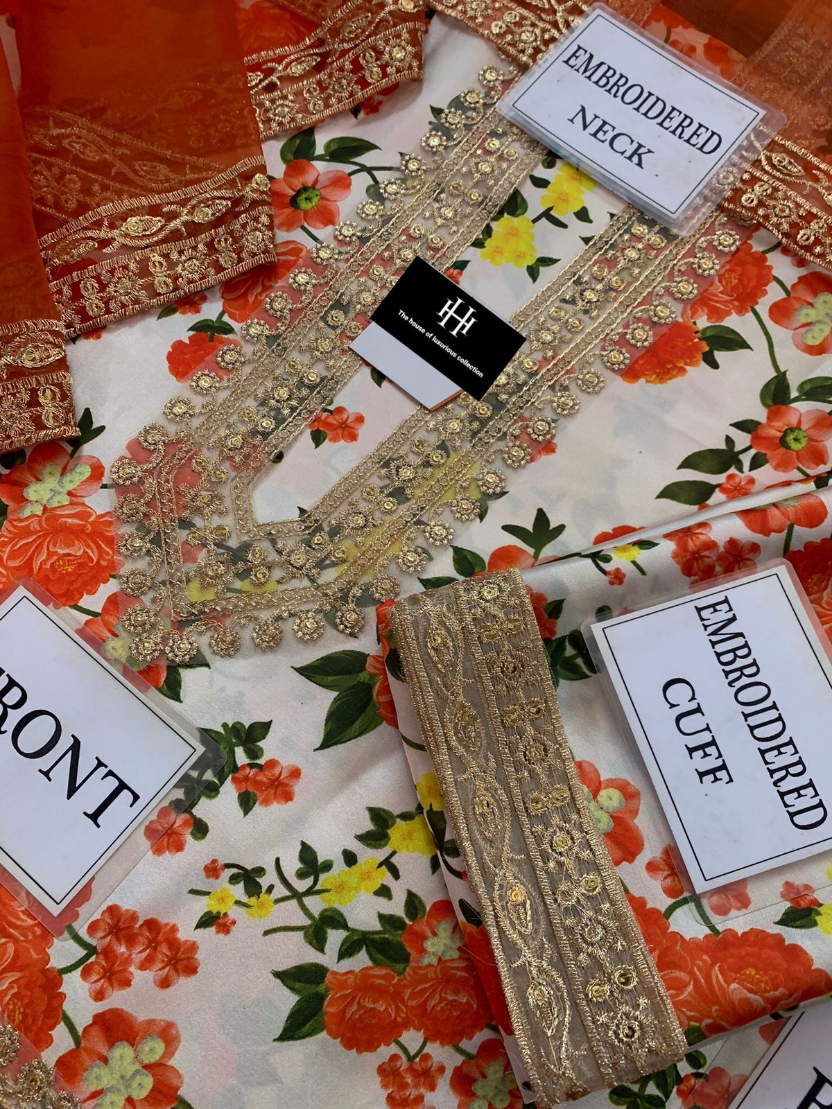 Sheenora - Digital Print Silk Embroidered Suit - Image 8