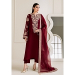 Baroque – Pure Embroidered Chiffon Suit