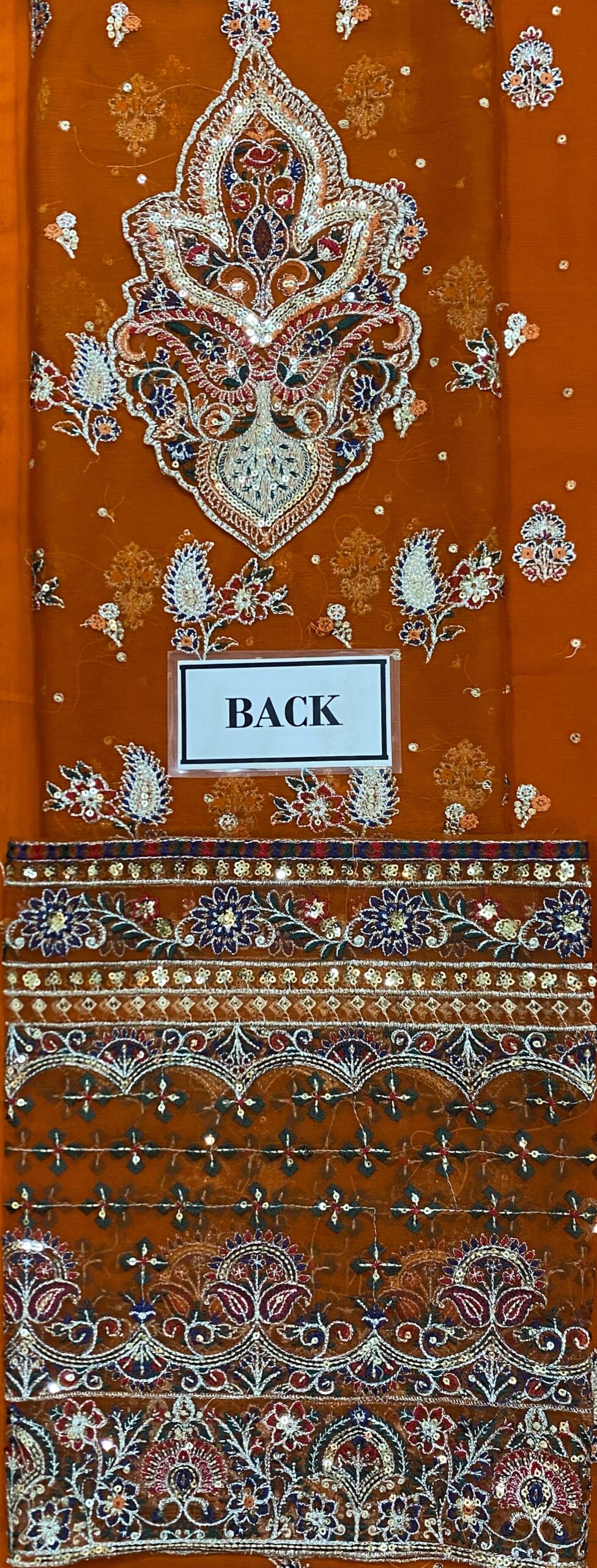 Baroque - Semi Pure Embroidered Chiffon Suit - Image 10