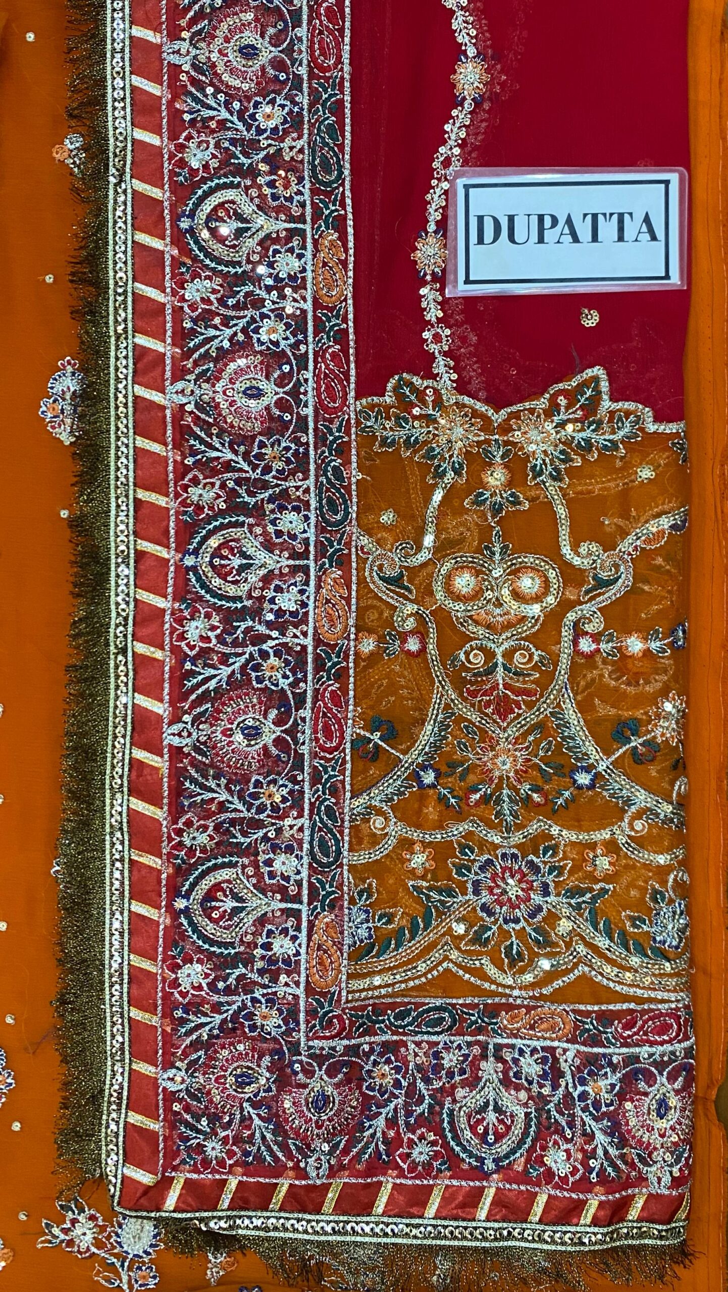 Baroque - Semi Pure Embroidered Chiffon Suit - Image 9