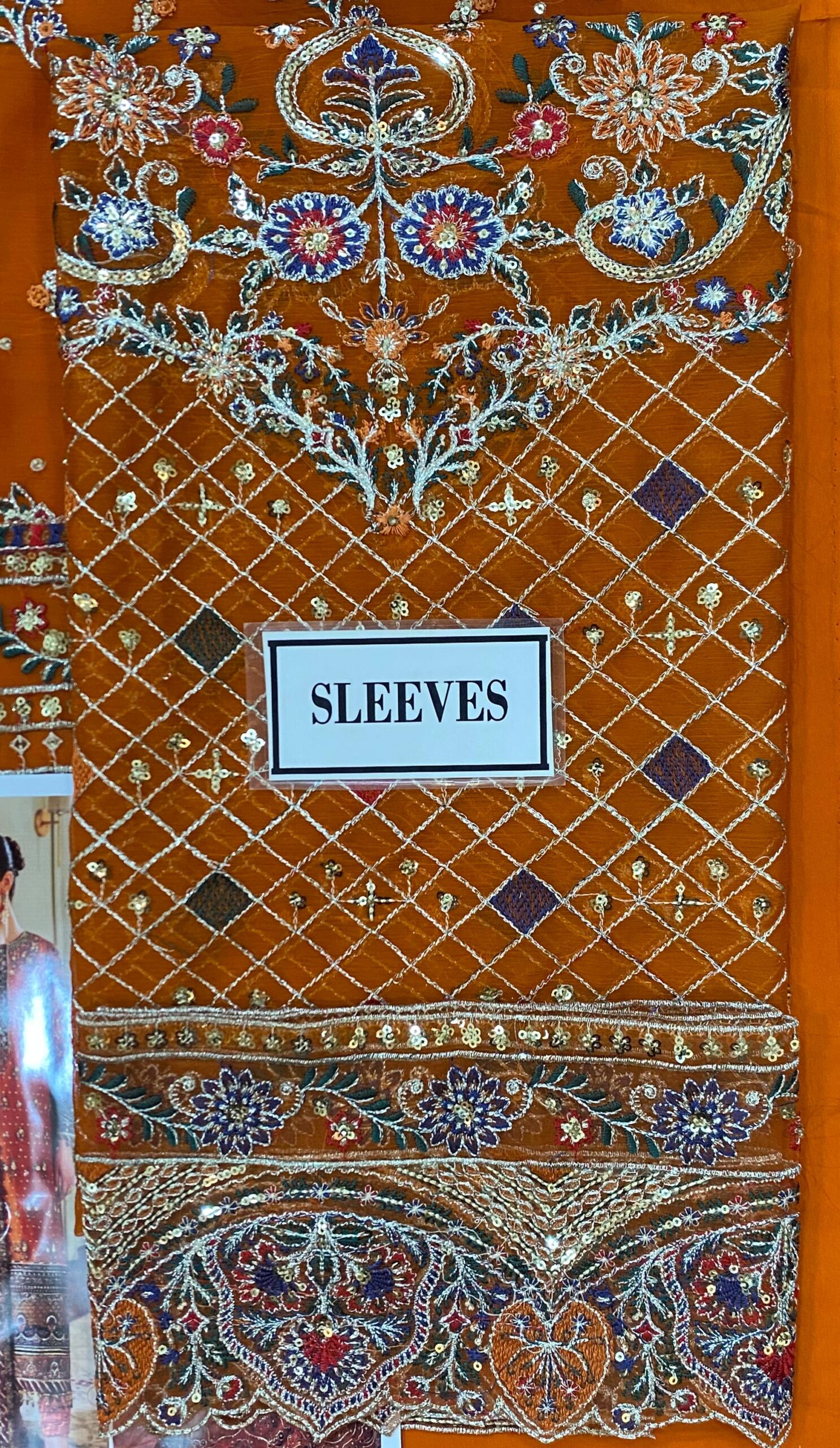 Baroque - Semi Pure Embroidered Chiffon Suit - Image 8