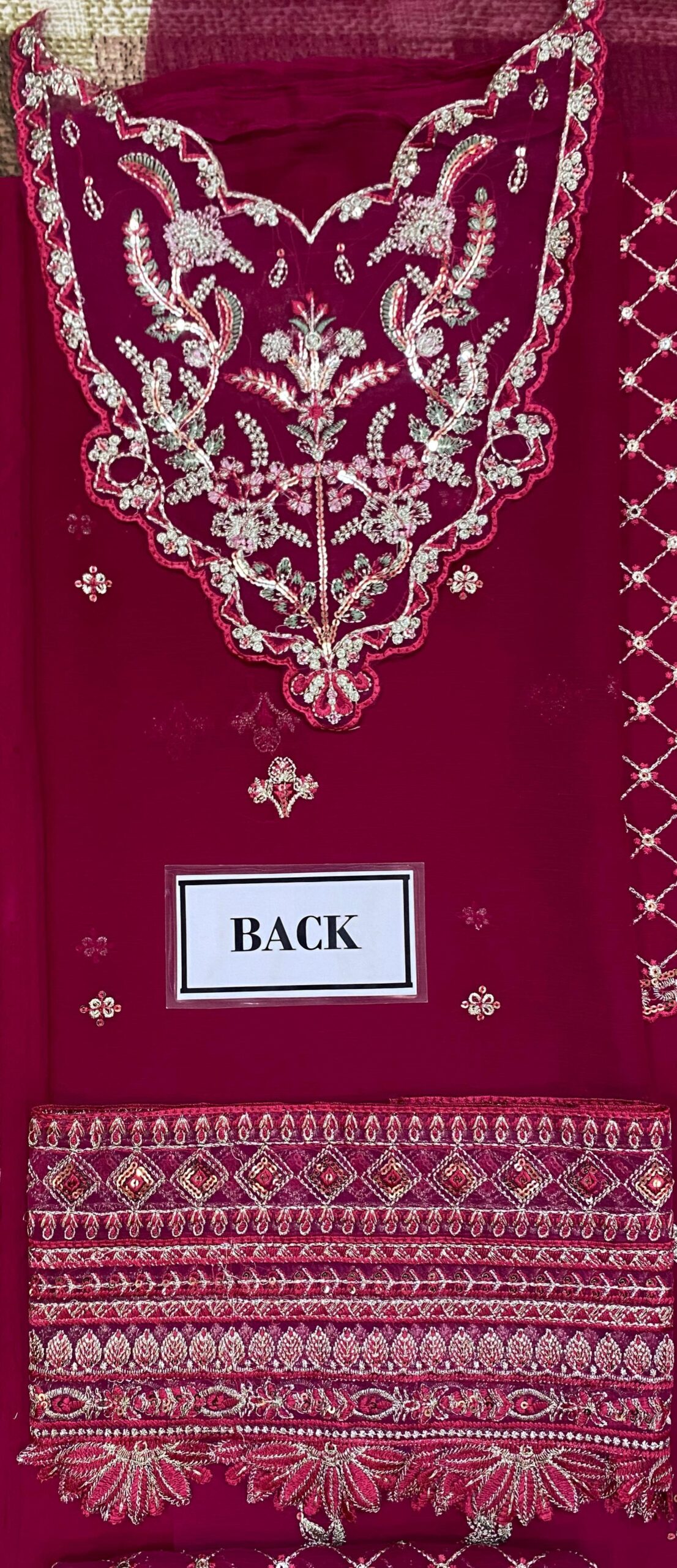 Gulaal - Embroidered & Sequined Chiffon Suit - Image 9