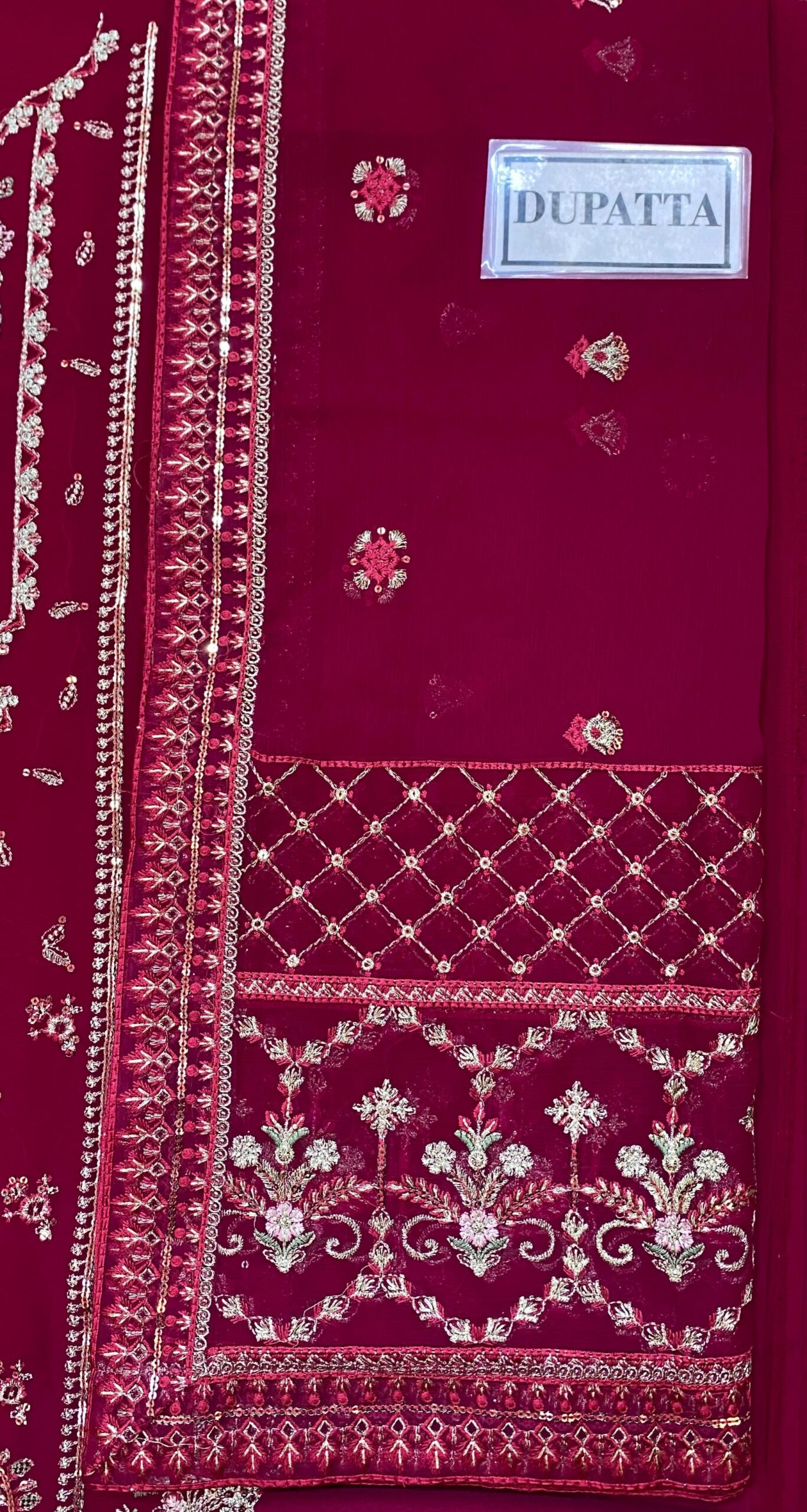 Gulaal - Embroidered & Sequined Chiffon Suit - Image 10